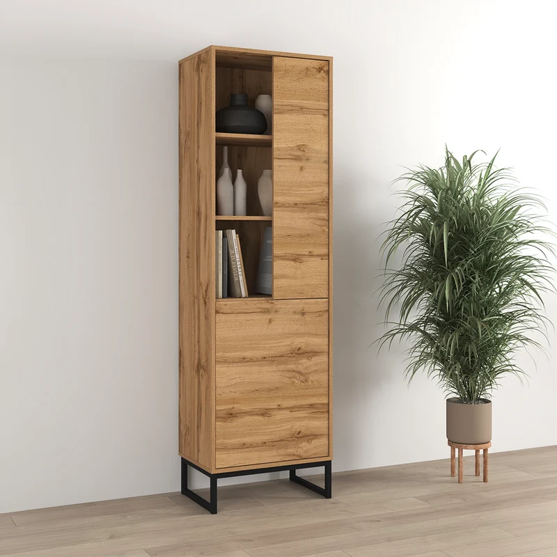 Bibliothèque 2 portes Loa Bois