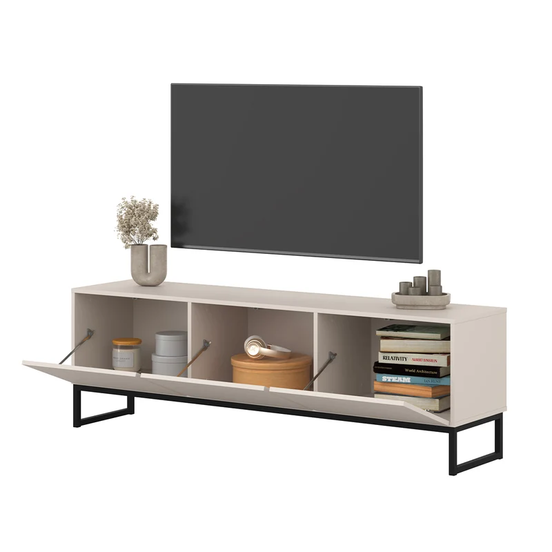 Meuble TV 3 portes 157 cm Loa Cachemire