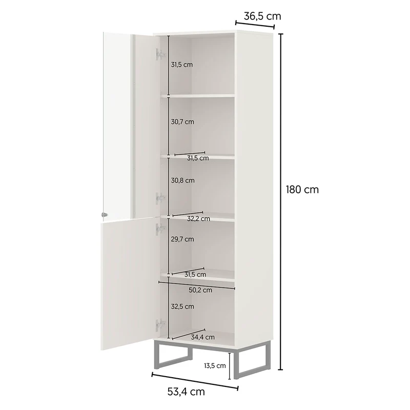 Vitrine 2 portes Loa Cachemire