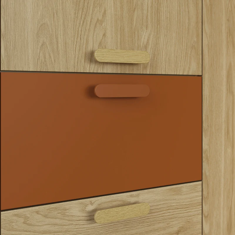 Armoire 3 portes 3 tiroirs Sandy Bois