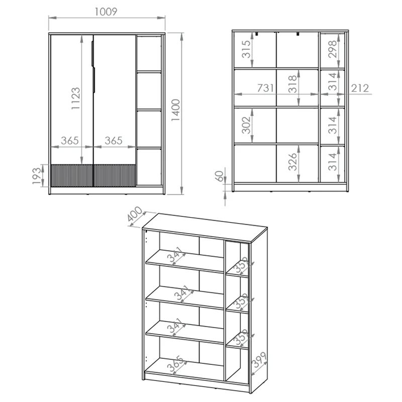 Armoire 1 porte Ronan Blanc