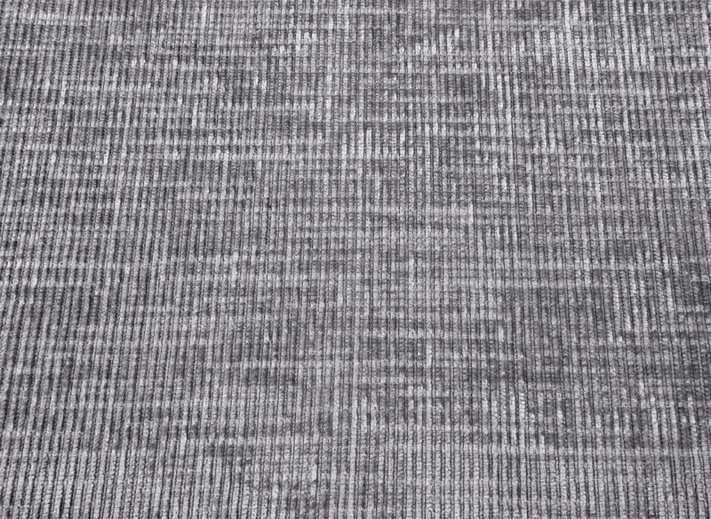 Canapé d'angle convertible avec coffre en velours chiné gris LUFY - Angle gauche