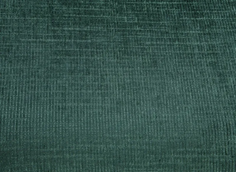 Canapé d'angle convertible avec coffre en velours chiné vert LUFY - Angle gauche