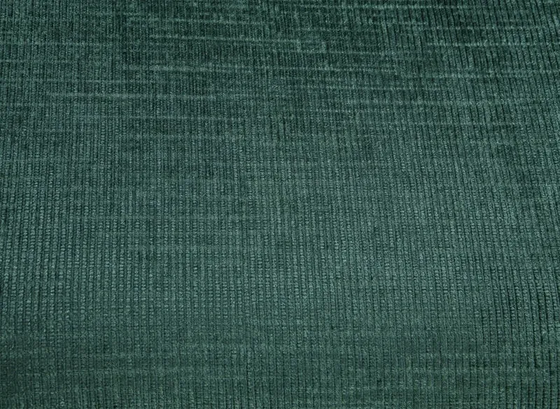 Canapé d'angle convertible avec coffre en velours chiné vert LUFY - Angle droit