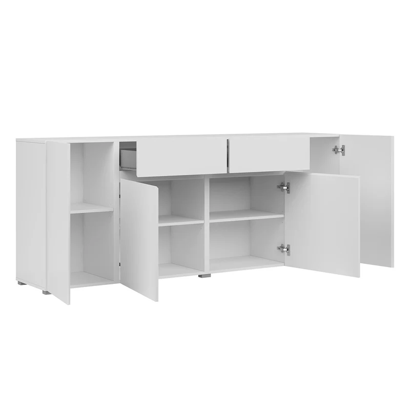 Buffet 4 portes 2 tiroirs Maxis Blanc