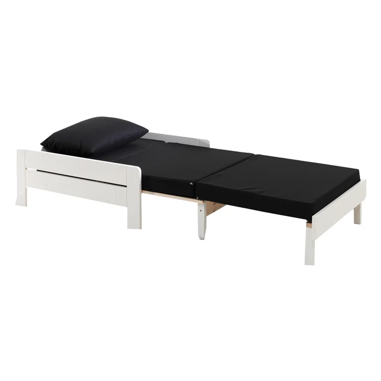 Lit fauteuil matelas inclus 190x80 Vipack Pino - Blanc