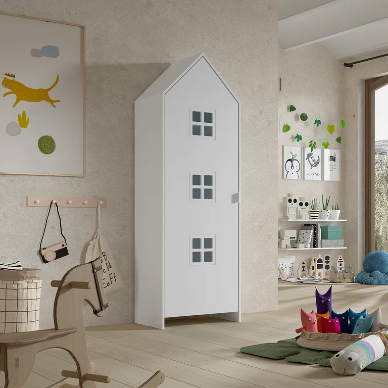 Armoire 1 porte Vipack Bruges Blanc