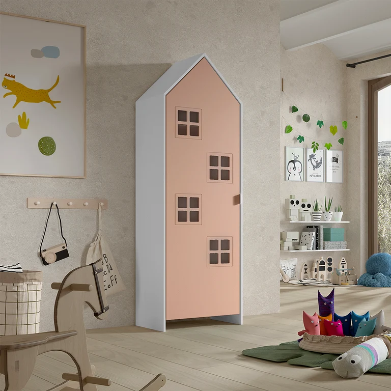 Armoire 1 porte Vipack Bruges Rose