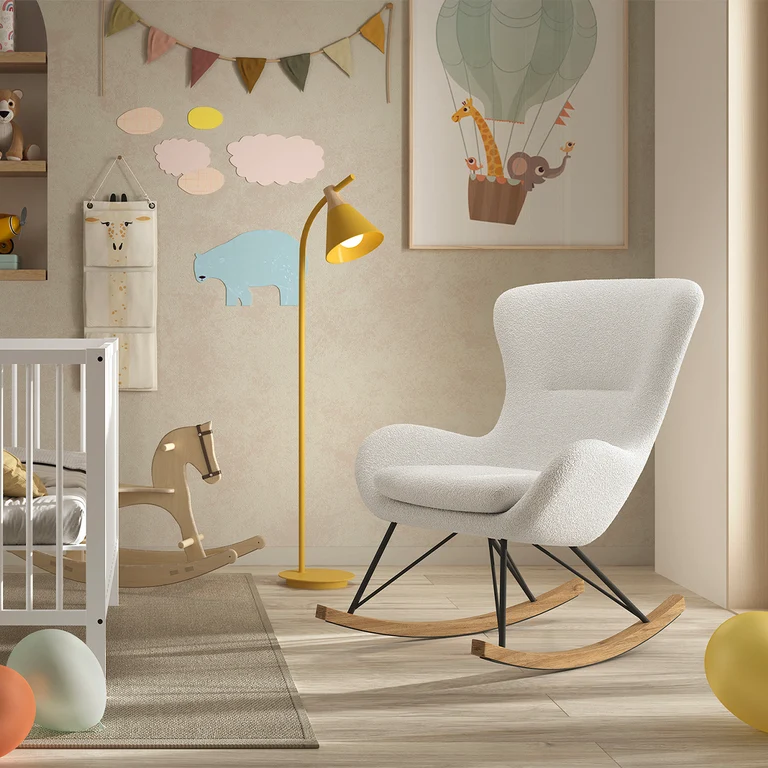 Fauteuil d'allaitement à bascule Vipack Rocky Blanc