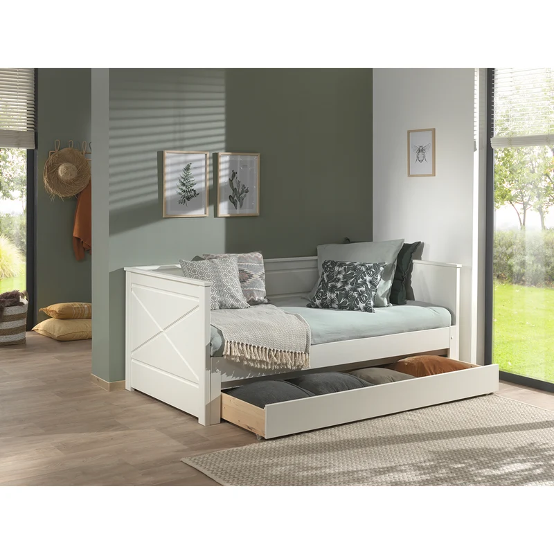 Tiroir de lit 60x180 pour lit capitaine 90x200 Vipack Scott Blanc