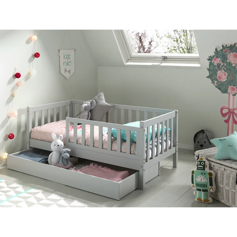 Tiroir de lit 70x140 Vipack Ted et Tod - Gris