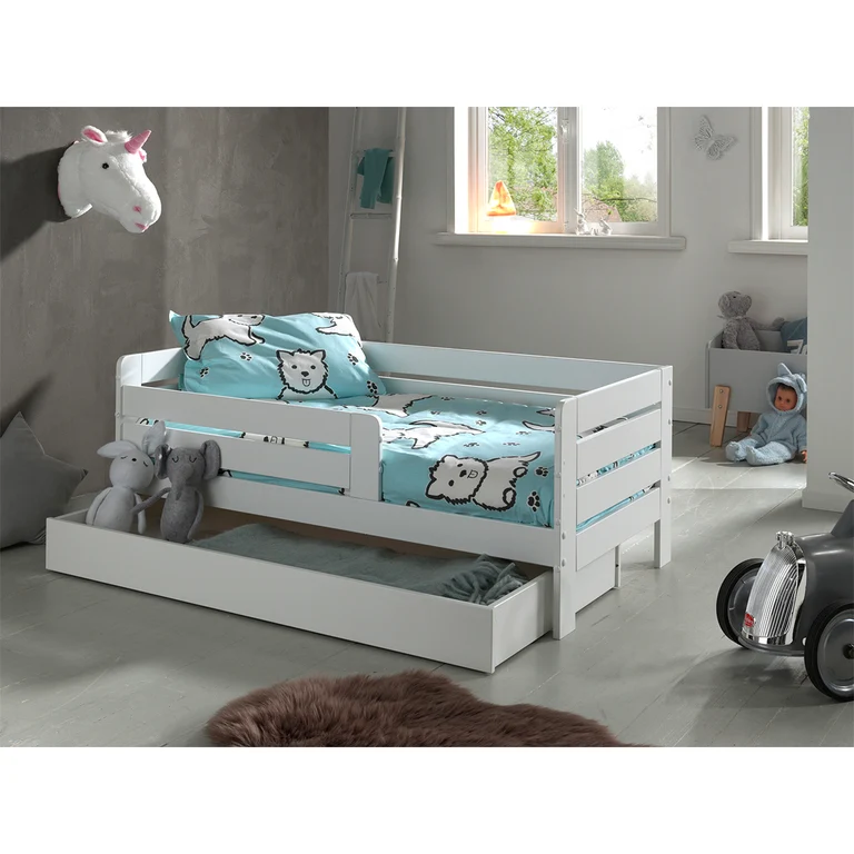Tiroir de lit 70x140 Vipack Ted et Tod - Blanc