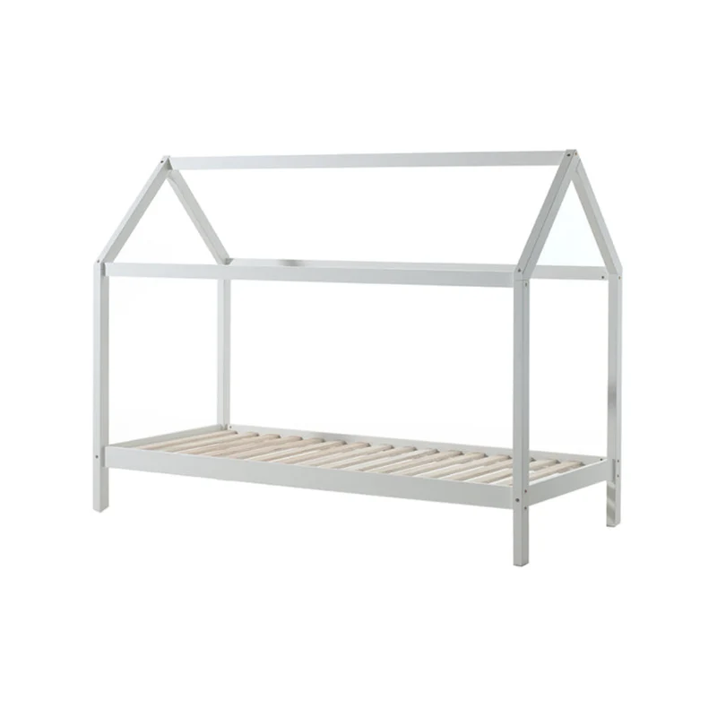 Lit cabane LP 90x200 Sommier inclus Vipack Dallas - Blanc