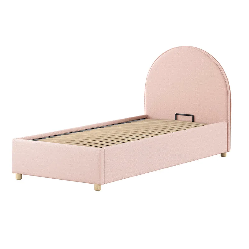 Lit coffre 90x200 sommier inclus Vipack Moon Rose