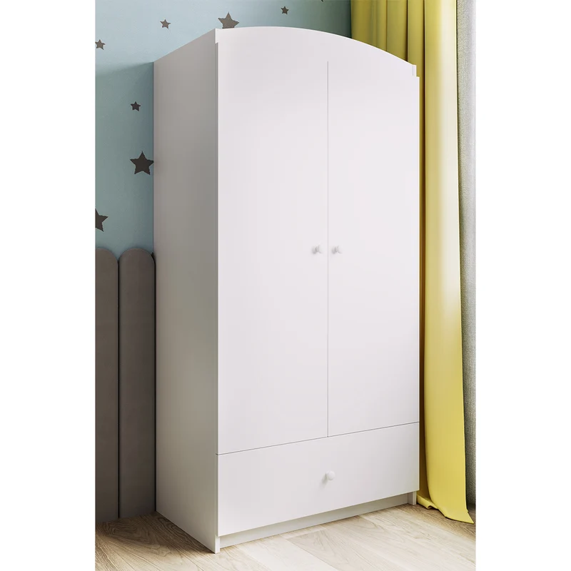 Armoire 2 portes 1 tiroir Kocot Kids Babydream - Blanc