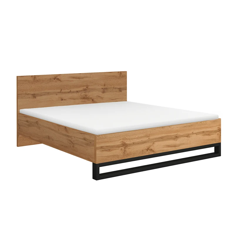Lit 160x200 sommier inclus Eden Bois et Noir