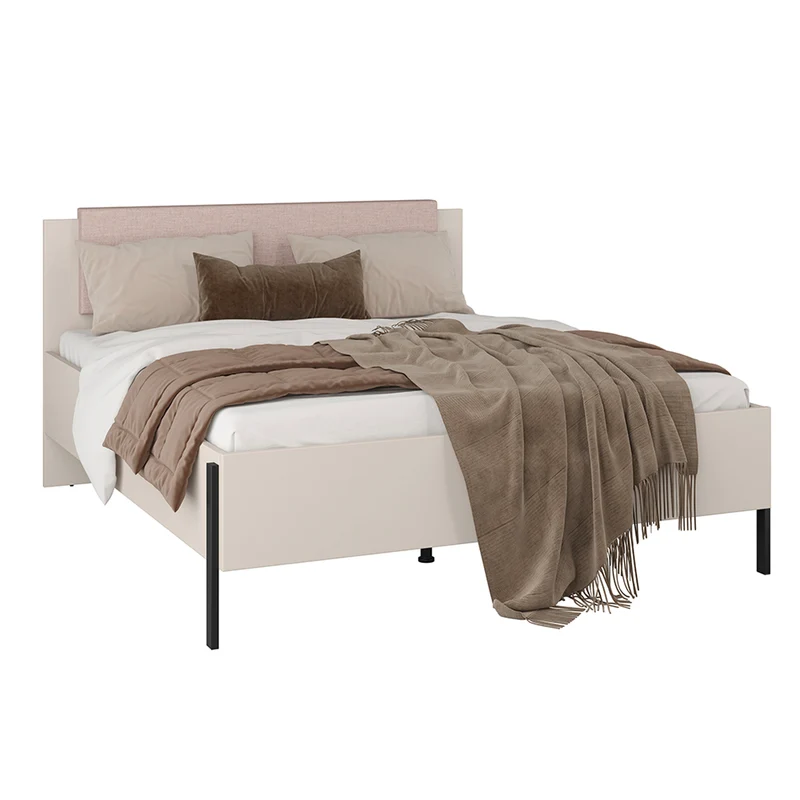 Lit 160x200 sommier inclus Bérénice Cachemire