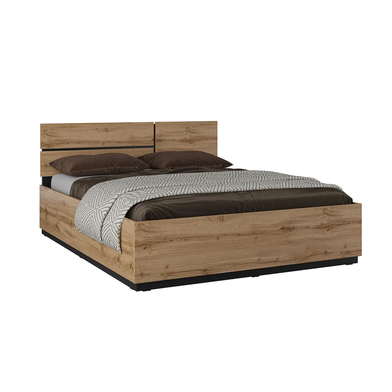 Lit 160x200 sommier inclus Lilia Bois