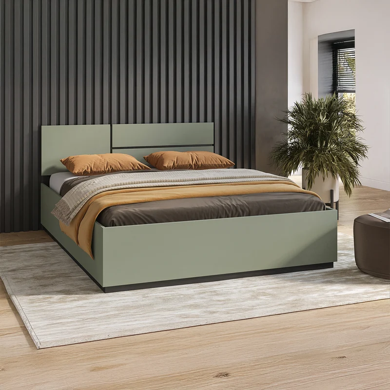Lit 160x200 sommier inclus Lilia Vert