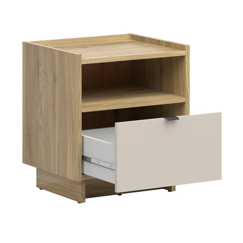 Table de chevet 1 tiroir Donna Cachemire et Bois