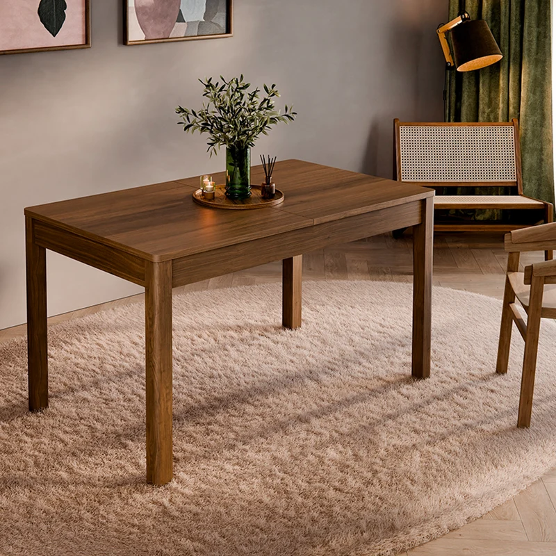 Table à manger extensible 4 à 6 places Riyo Bois foncé