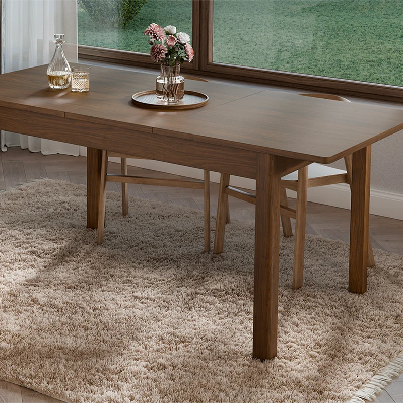 Table à manger extensible 4 à 6 places Riyo Bois foncé