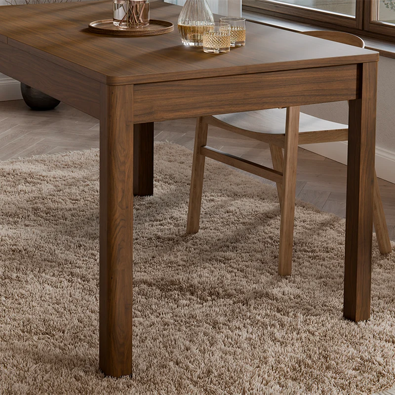 Table à manger extensible 4 à 6 places Riyo Bois foncé
