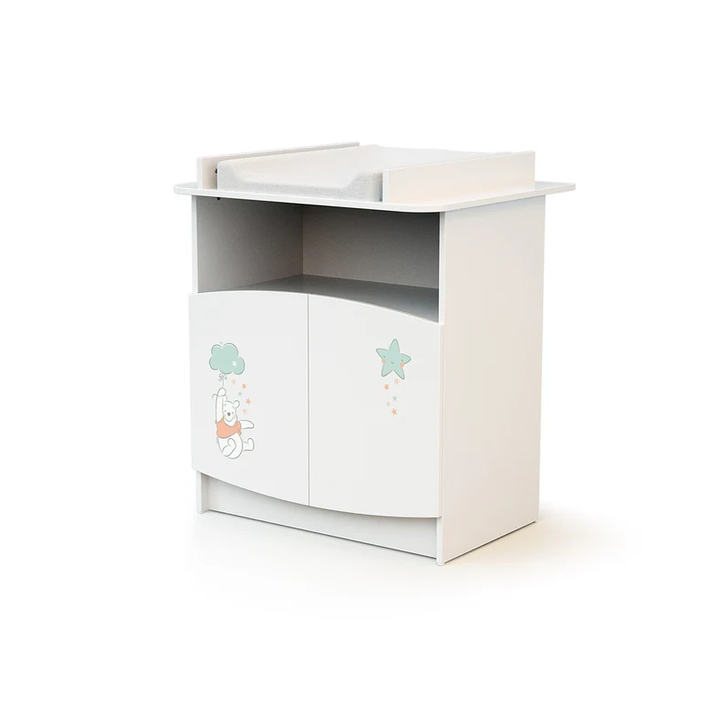Commode 2 portes avec plan à langer AT4 Disney Up in the Sky Winnie Blanc