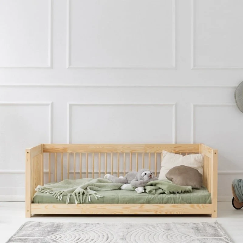 Lit banquette 70x140 sommier inclus Perrine Bois