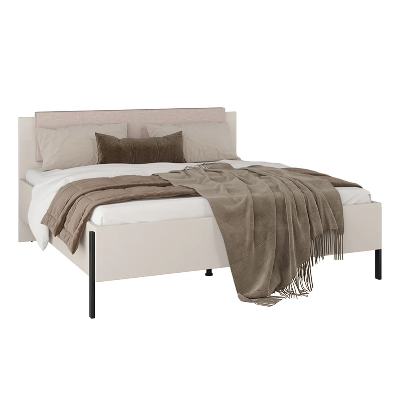 Lit coffre 180x200 sommier inclus Bérénice Cachemire