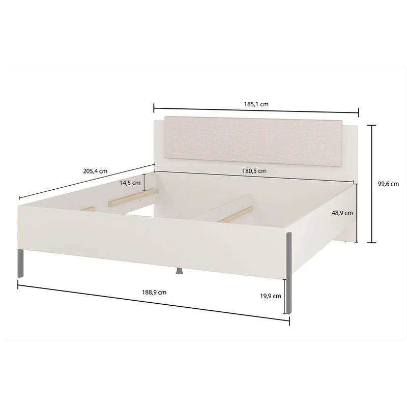 Lit coffre 180x200 sommier inclus Bérénice Cachemire