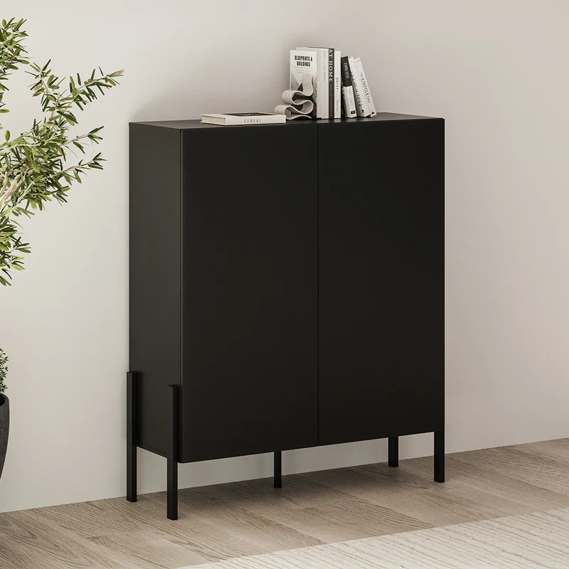 Buffet haut 2 portes Bérénice Noir