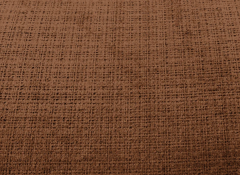 Canapé d'angle convertible avec coffre en velours chiné terracotta MAHLONE - Angle gauche