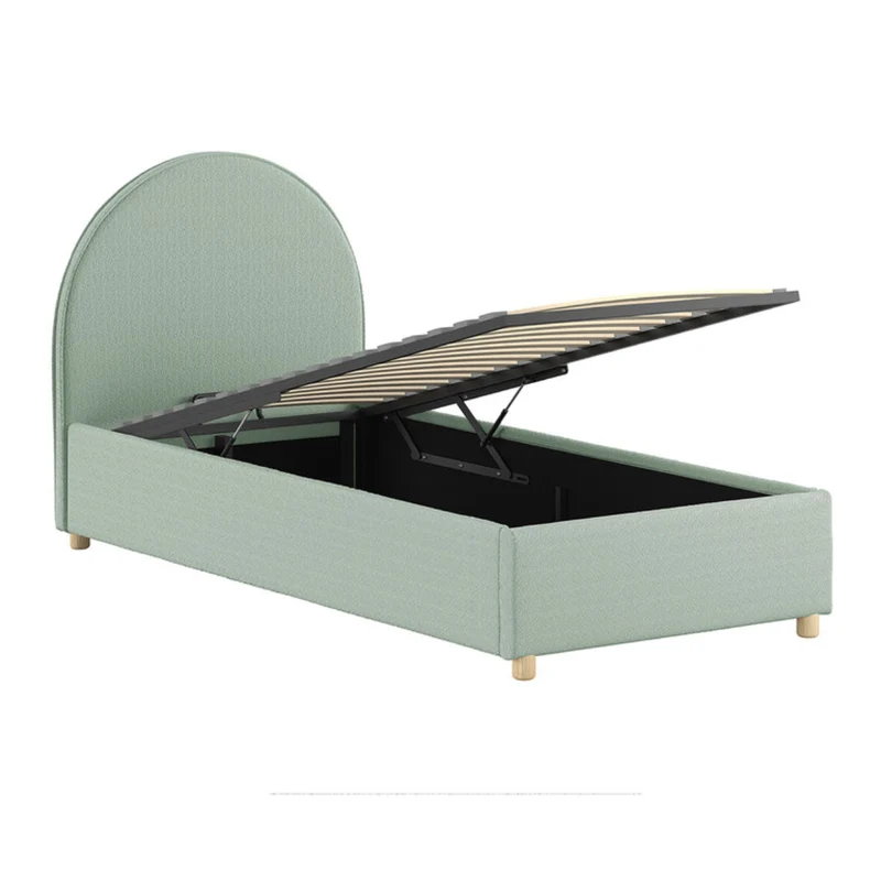 Lit coffre 90x200 sommier inclus Vipack Moon Vert