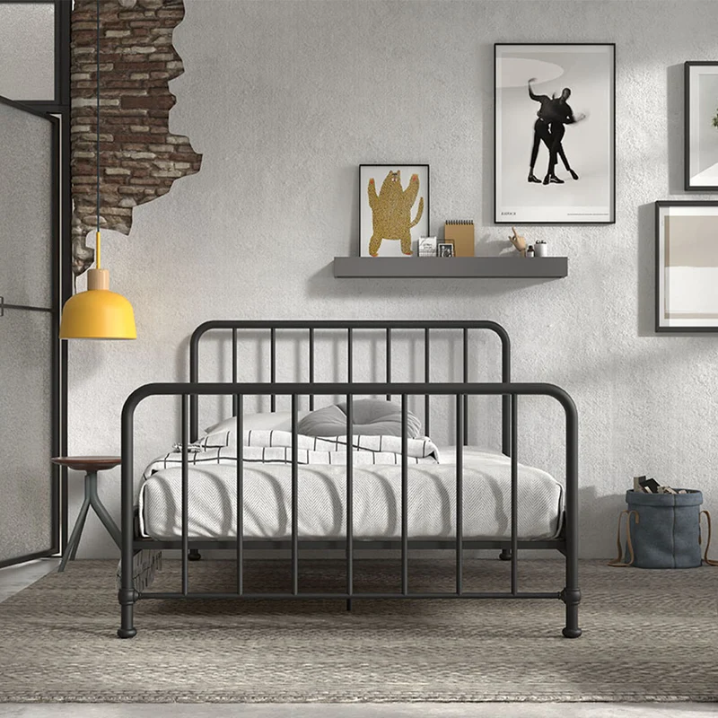 Lit 140x200 sommier inclus Vipack Bronxx Noir mat
