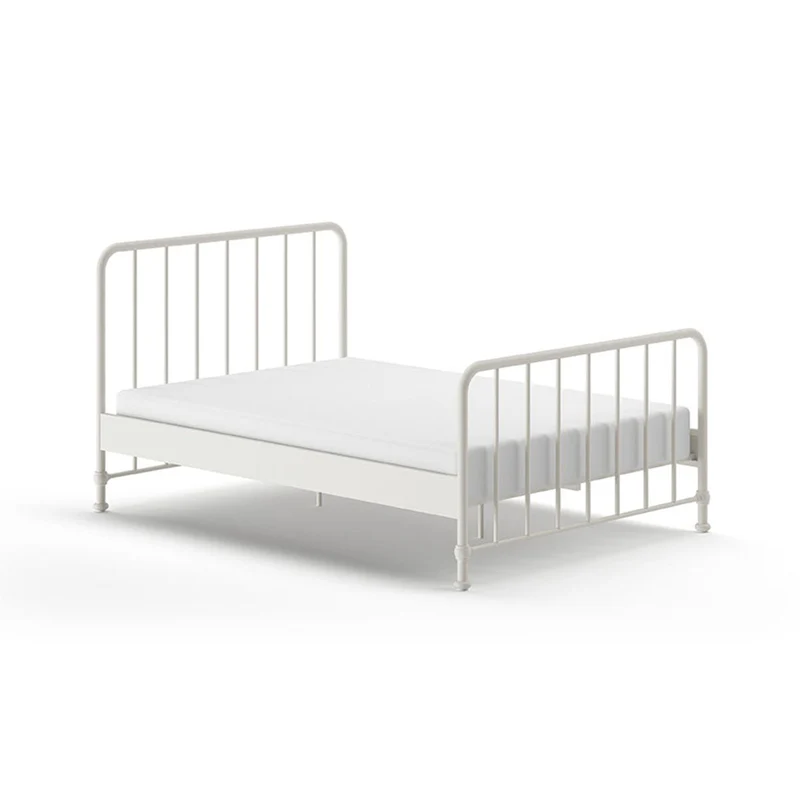 Lit 140x200 sommier inclus Vipack Bronxx Blanc mat