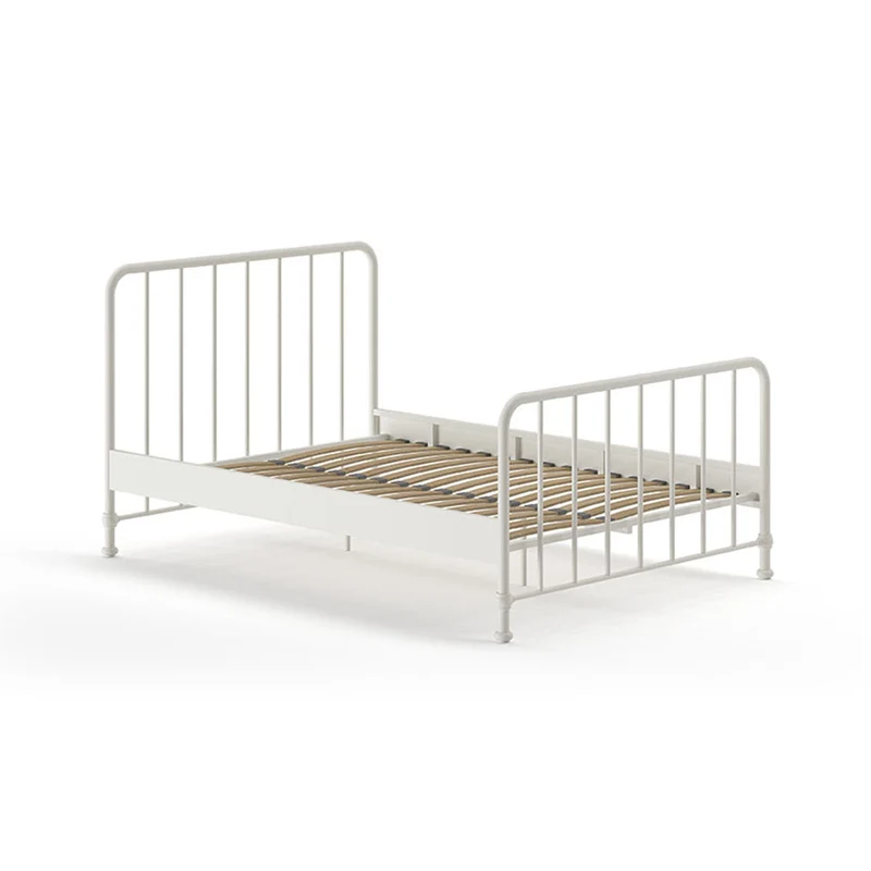 Lit 140x200 sommier inclus Vipack Bronxx Blanc mat