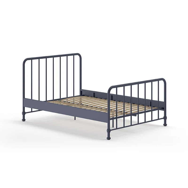 Lit 140x200 sommier inclus Vipack Bronxx Denim mat