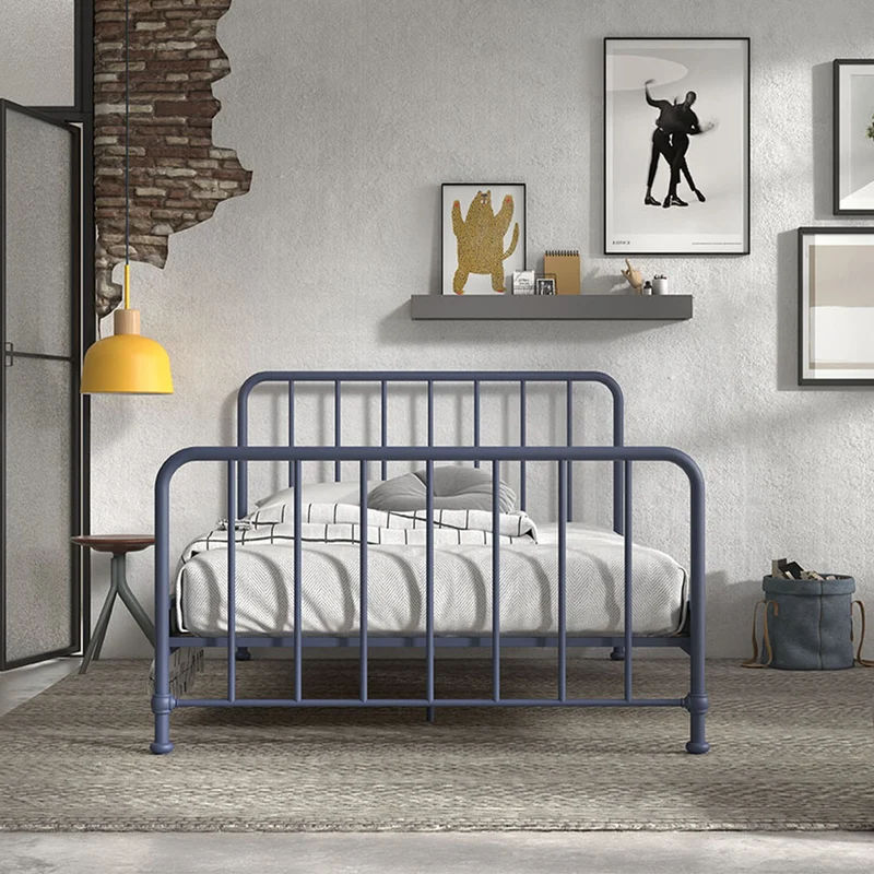 Lit 140x200 sommier inclus Vipack Bronxx Denim mat