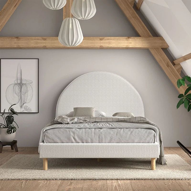 Lit 140x200 sommier inclus Vipack Moon Blanc