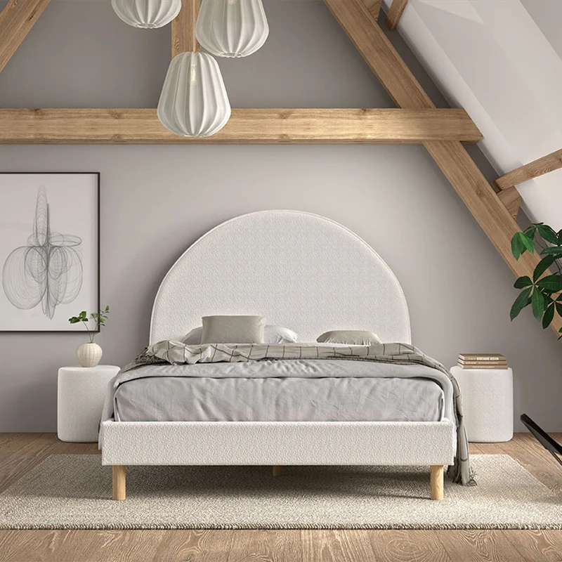Lit 140x200 sommier inclus Vipack Moon Blanc