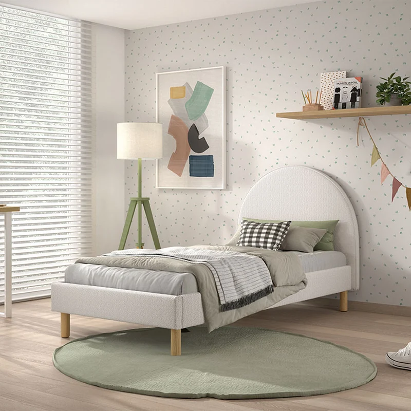 Lit 90x200 sommier inclus Vipack Moon Blanc