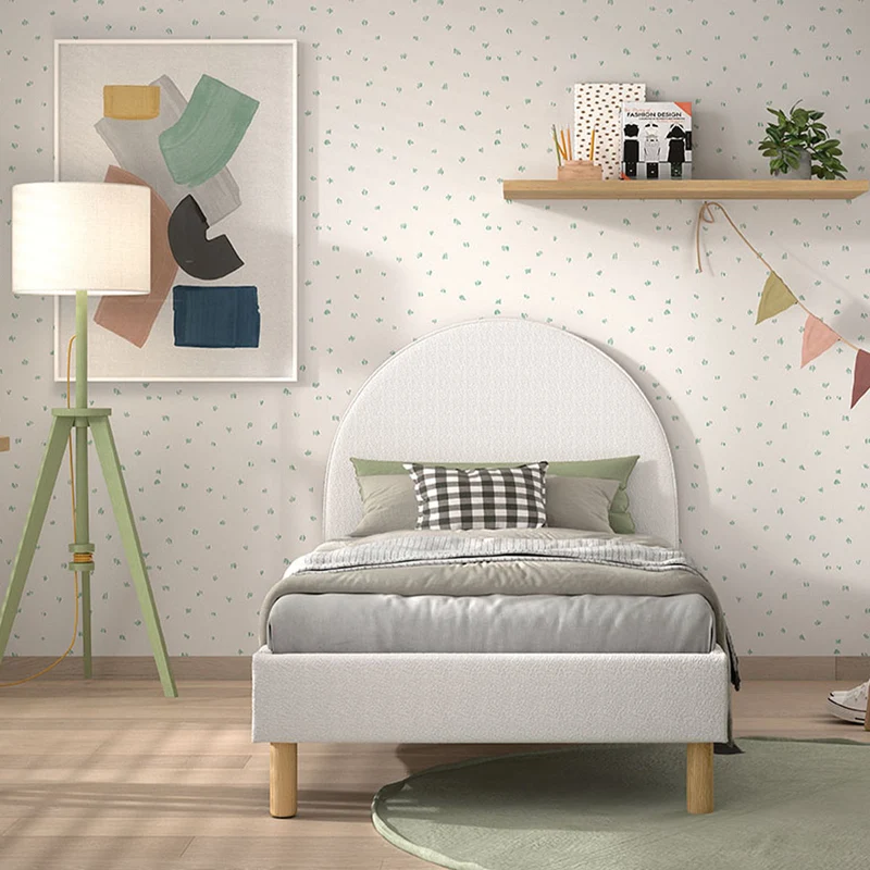 Lit 90x200 sommier inclus Vipack Moon Blanc