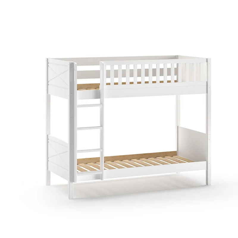 Lit superposé 90x200 sommiers inclus Vipack Scott Blanc