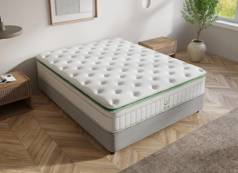 Matelas hybride ressorts ensachés 180 x 200 cm épaisseur 34 cm OSCAR