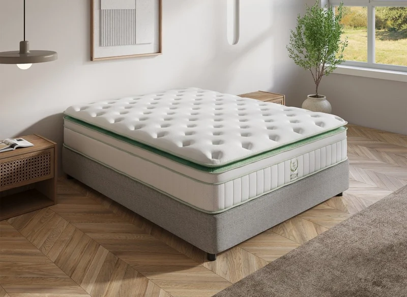 Matelas hybride ressorts ensachés 140 x 190 cm épaisseur 34 cm OSCAR
