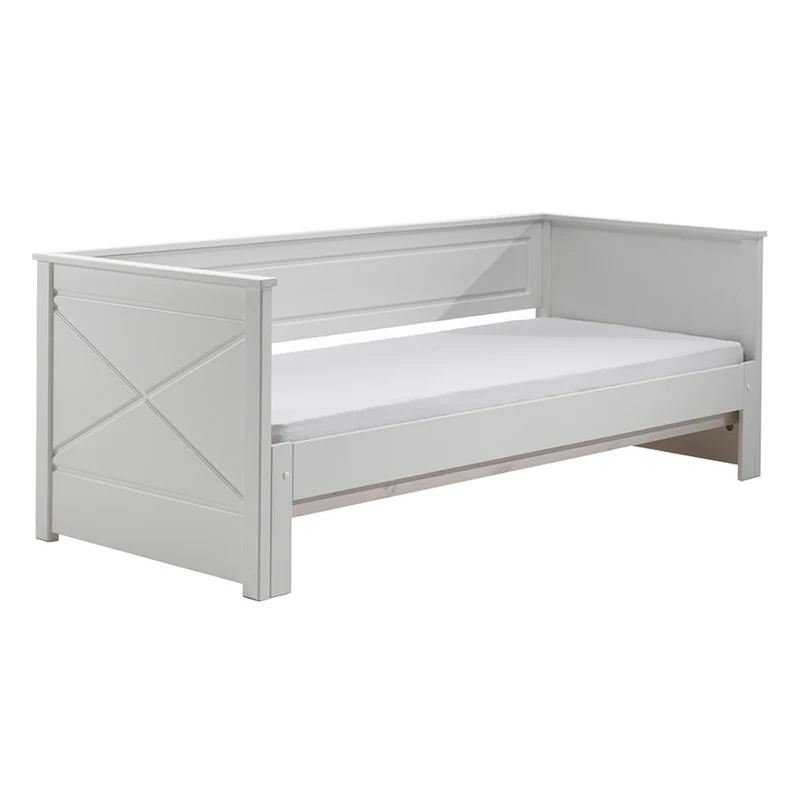 Lit capitaine 90x200 sommier inclus Vipack Scott Blanc