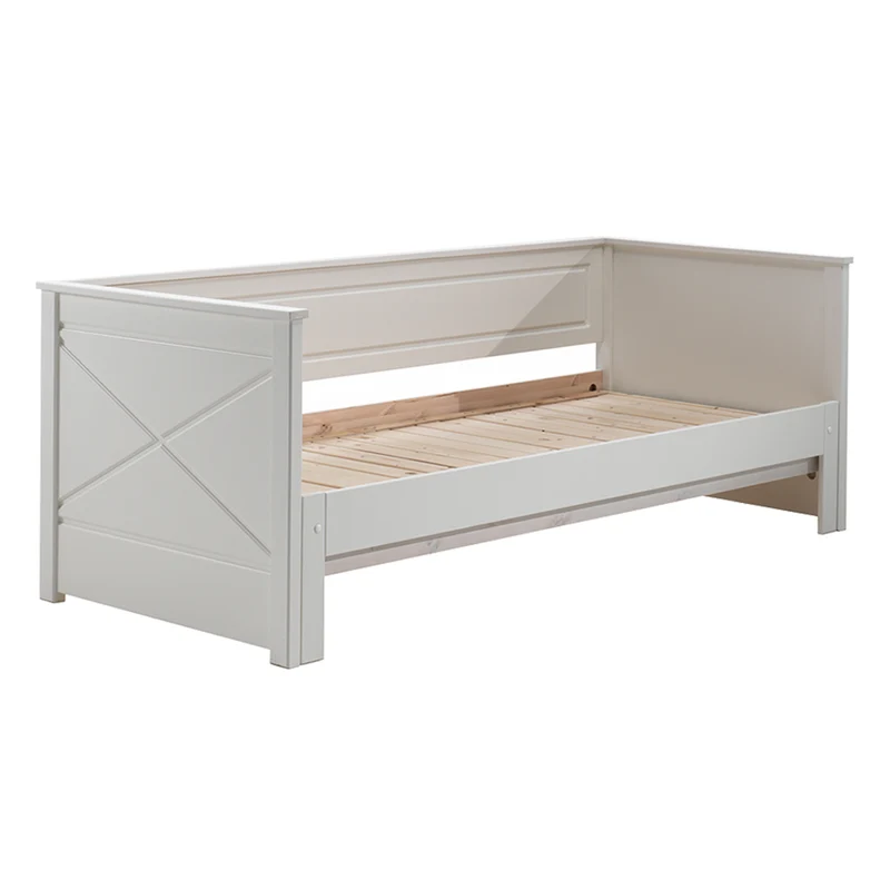Lit capitaine 90x200 sommier inclus Vipack Scott Blanc