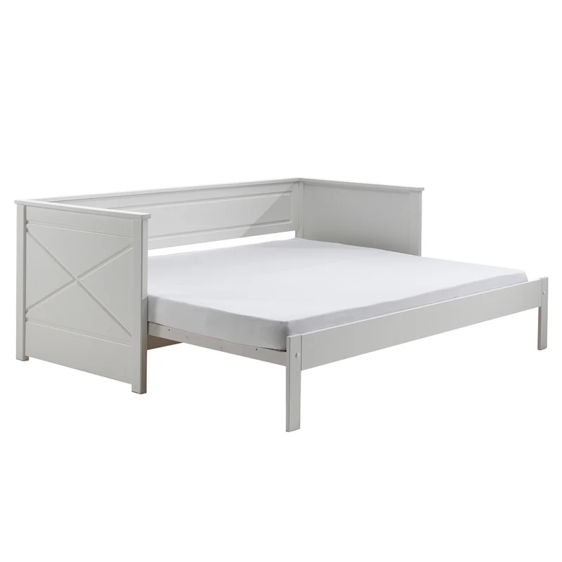 Lit capitaine 90x200 sommier inclus Vipack Scott Blanc