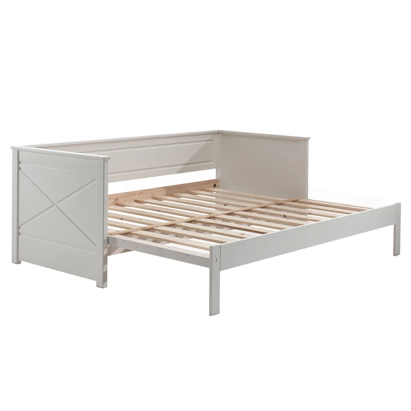 Lit capitaine 90x200 sommier inclus Vipack Scott Blanc